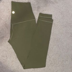 Lululemon align leggings size 4. Worn once! Bronze green